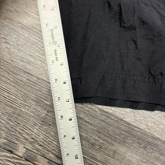 Vintage 90s Nike Black White Womens M Nylon Big Swoosh Nylon Running Shorts‎ - Picture 9 of 10